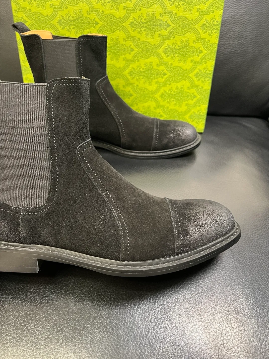 Men's shoes 💰900 Gucci High-quality top crafts Gucci Leather shoes and boots high-top series counter synchronization Original factory configuration, original cowhide imported from Italy, imported water-dyed cow lining, soles: original factory special supply original sole super comfortable, original factory and single goods High quality, welcome to compare and synchronization at the counter, code number 39-44 (customized 45)